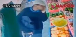 Screengrab of the CCTV footage showing the main suspect in Roysambu's murder.
